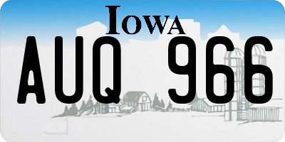 IA license plate AUQ966