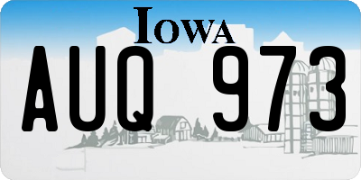 IA license plate AUQ973