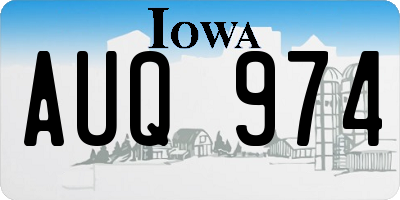 IA license plate AUQ974