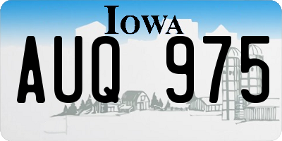 IA license plate AUQ975