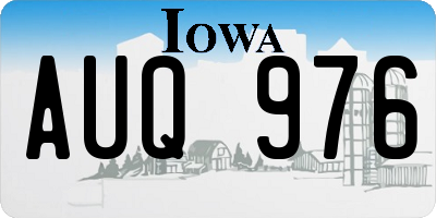 IA license plate AUQ976
