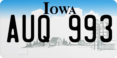 IA license plate AUQ993