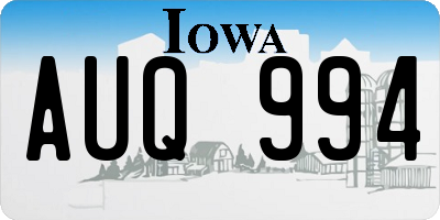 IA license plate AUQ994