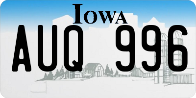 IA license plate AUQ996