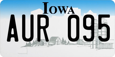 IA license plate AUR095