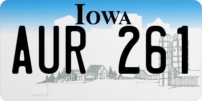 IA license plate AUR261