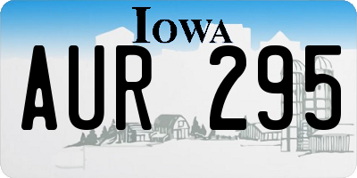 IA license plate AUR295