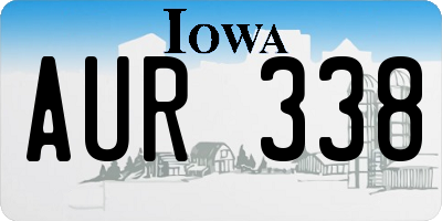 IA license plate AUR338