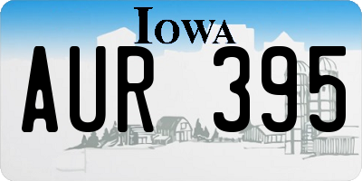 IA license plate AUR395