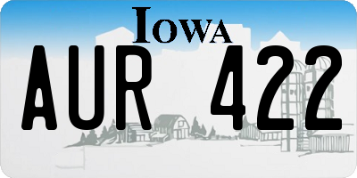IA license plate AUR422