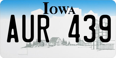 IA license plate AUR439