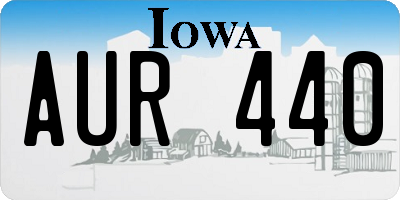 IA license plate AUR440