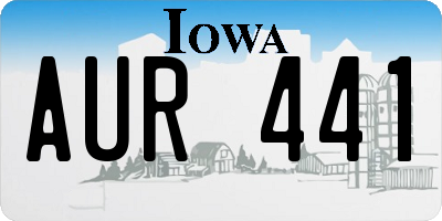 IA license plate AUR441