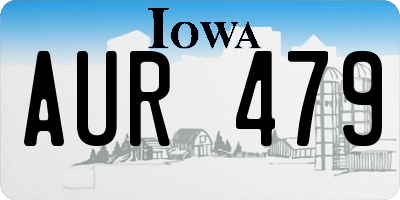 IA license plate AUR479