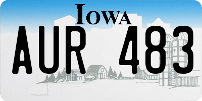 IA license plate AUR483
