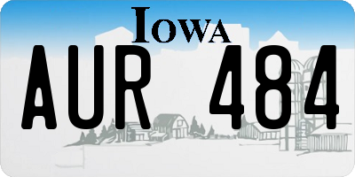 IA license plate AUR484