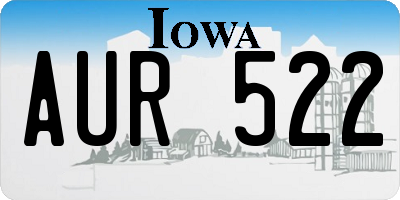 IA license plate AUR522