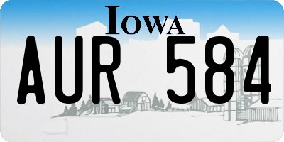 IA license plate AUR584