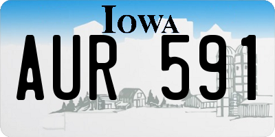 IA license plate AUR591