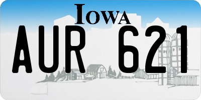 IA license plate AUR621