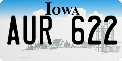 IA license plate AUR622