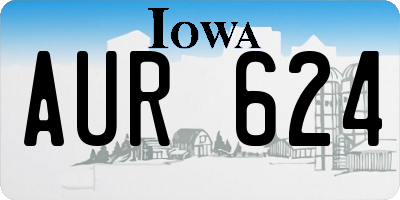 IA license plate AUR624