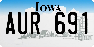 IA license plate AUR691