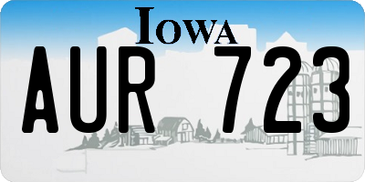 IA license plate AUR723