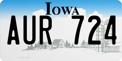 IA license plate AUR724