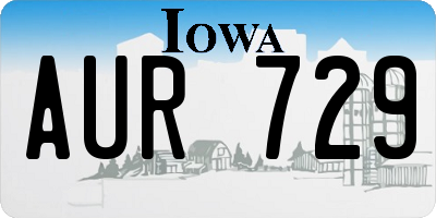 IA license plate AUR729