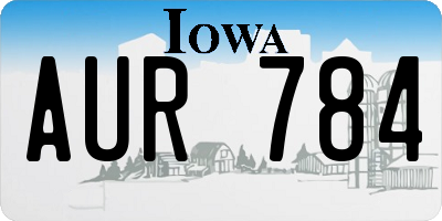IA license plate AUR784