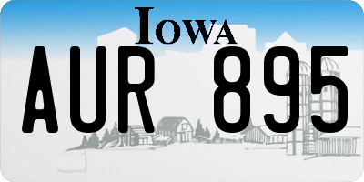 IA license plate AUR895