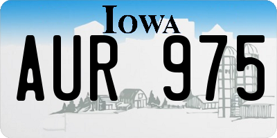IA license plate AUR975