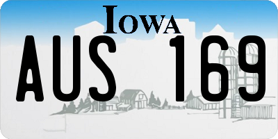 IA license plate AUS169