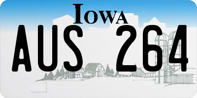 IA license plate AUS264