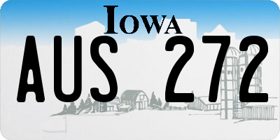 IA license plate AUS272