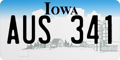 IA license plate AUS341