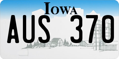 IA license plate AUS370