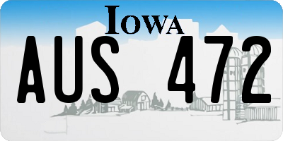 IA license plate AUS472