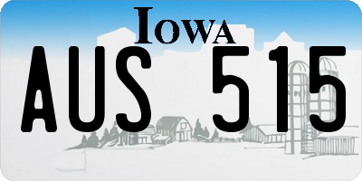 IA license plate AUS515