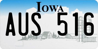 IA license plate AUS516