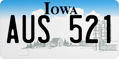 IA license plate AUS521