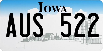 IA license plate AUS522