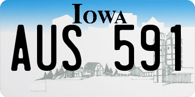 IA license plate AUS591