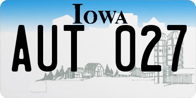 IA license plate AUT027
