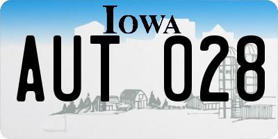 IA license plate AUT028