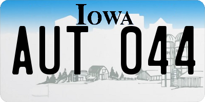 IA license plate AUT044