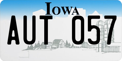 IA license plate AUT057