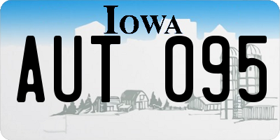 IA license plate AUT095