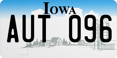 IA license plate AUT096